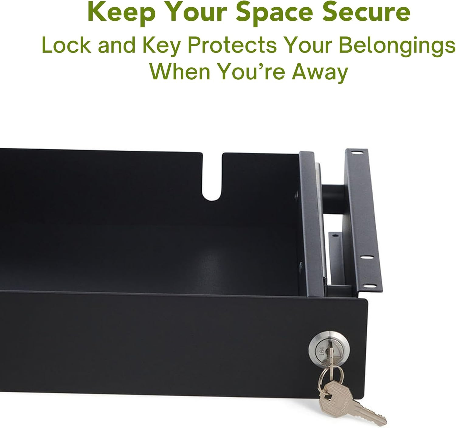 under Desk Storage Drawer with Lock – Slim Pen & Pencil Drawer for Regular & Sit