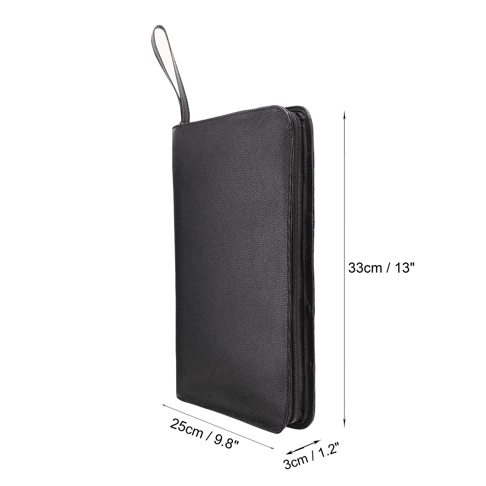 48 PU Leather Fountain Pen Case Large Capacity Black Roller Ball Pen Holder B…