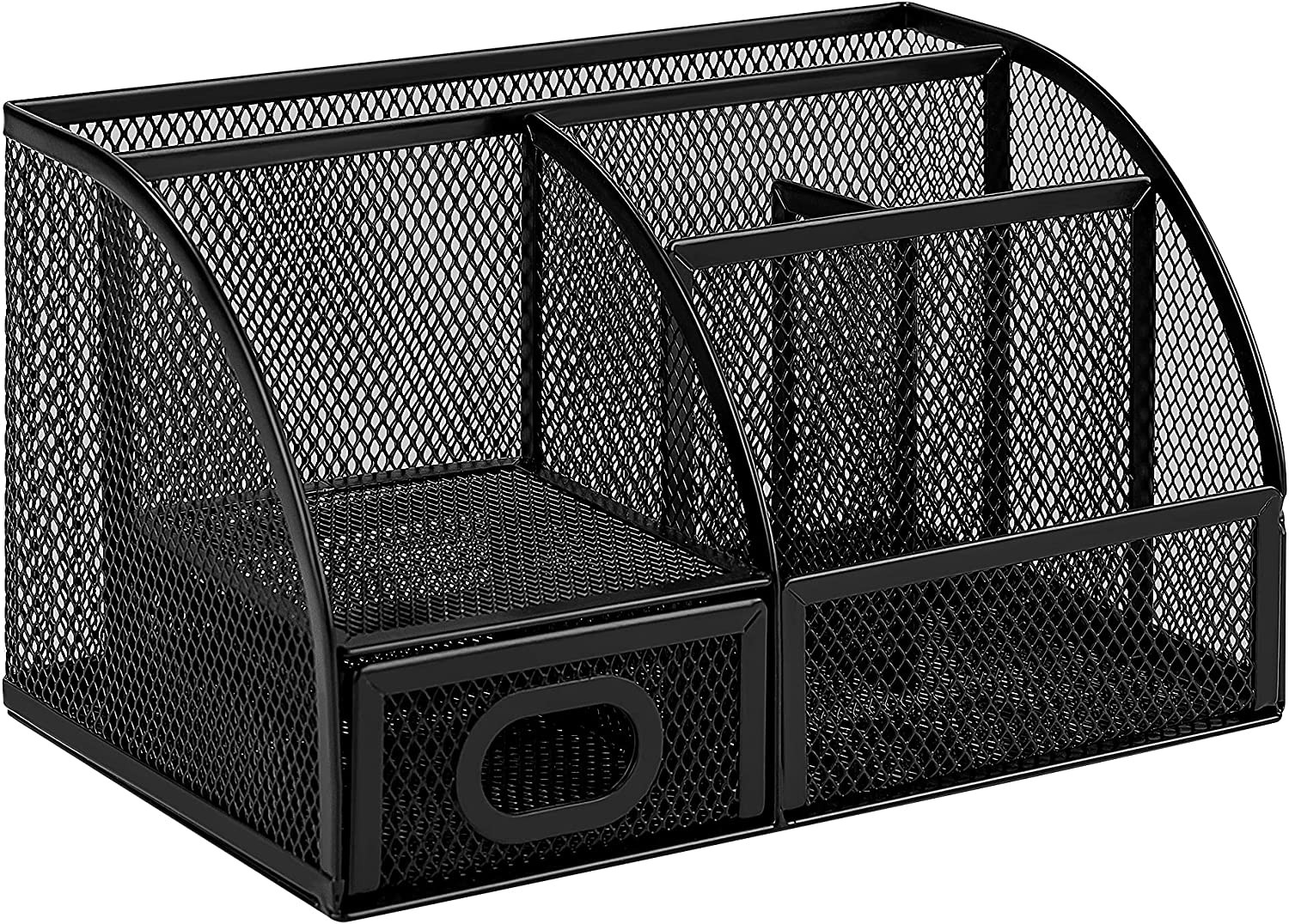 Amazon Basics Mesh Pen Holder and Desktop Desk Organizer, Office Caddy Storage f