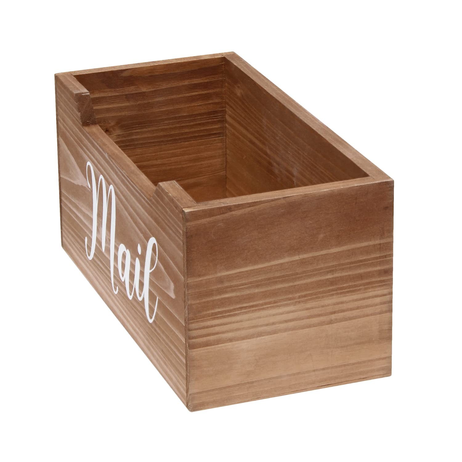 HG2010-NMW Rustic Farmhouse Wooden Tabletop Decorative Script Word Mail Organ…