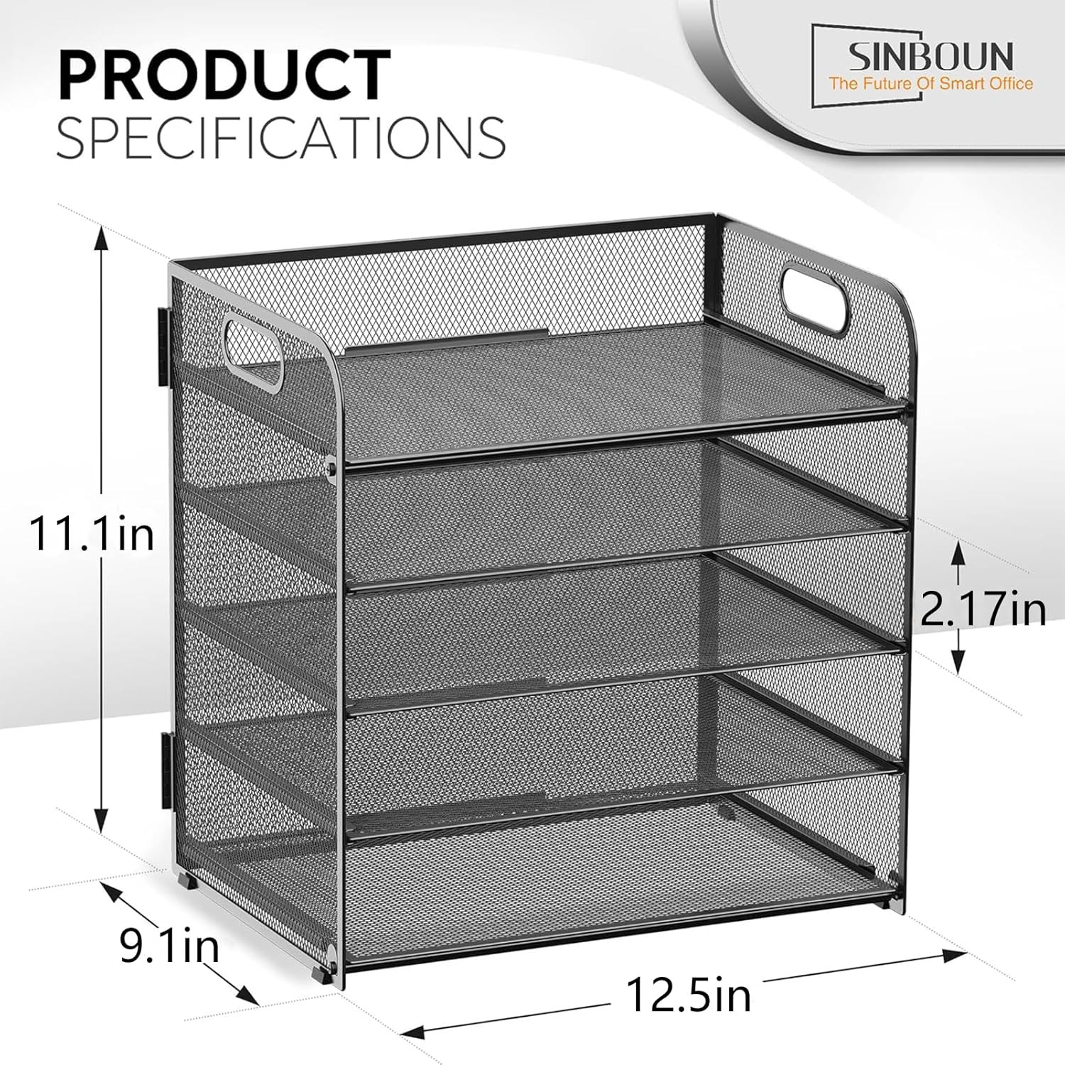 Letter Tray Paper Organizer 5-Tier Desk Organizer File Organizer Paper Holder wi