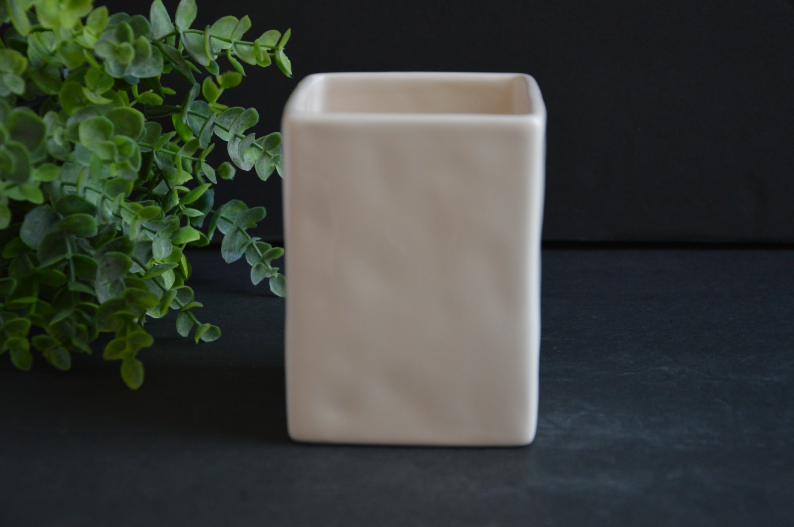 New Rae Dunn By Magenta Black & White WRITE Ceramic Pen and Pencil Holder