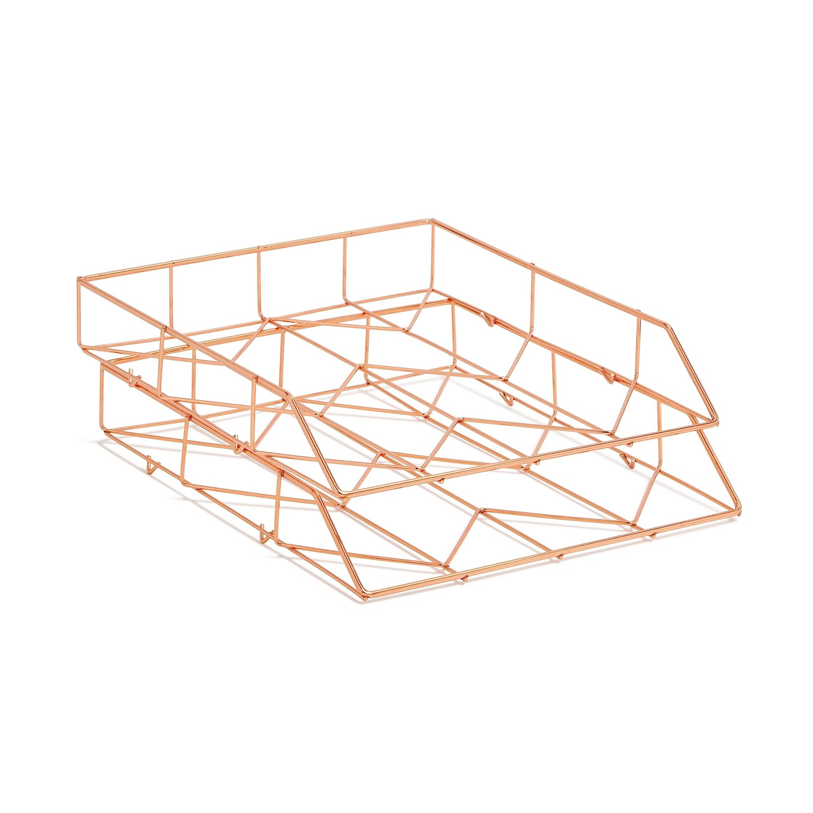 U Brands Desktop Fashion Filing Set, Organizer, 1 Pack, Rose Gold