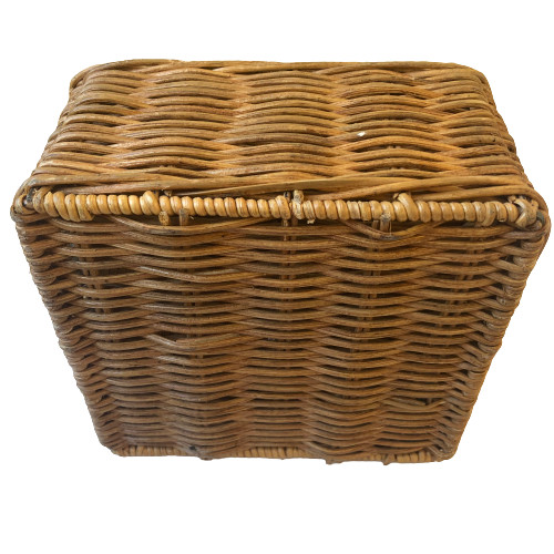 Wicker Office Organizer Mail Holder Basket Vintage Desktop