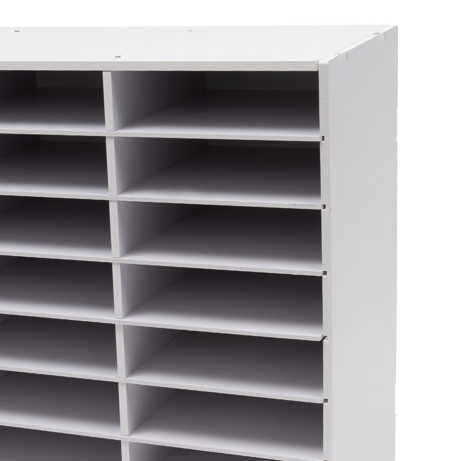 Classroom Mailbox – 24 Slots Literature Organizer, Construction Paper White