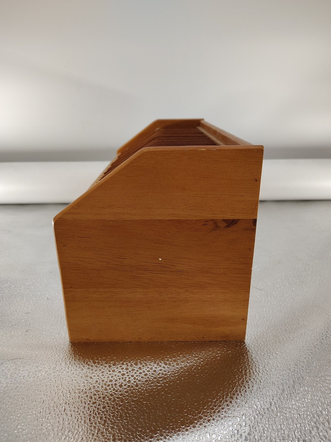 VTG LILLIAN VERNON Wood Desktop Mail CD-BILL ORGANIZER 31 SLOTS & DRAWERS
