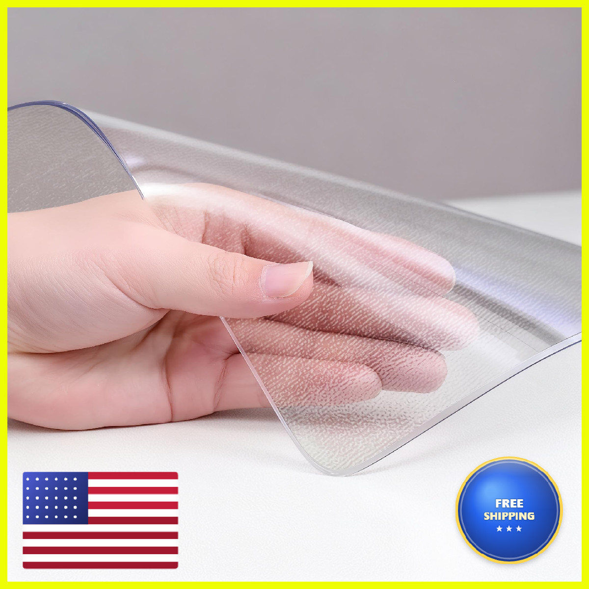 Prosperjoychant Frosted Table Protector 40 X 80 Inch 1.4Mm Thick Waterproof Pvc