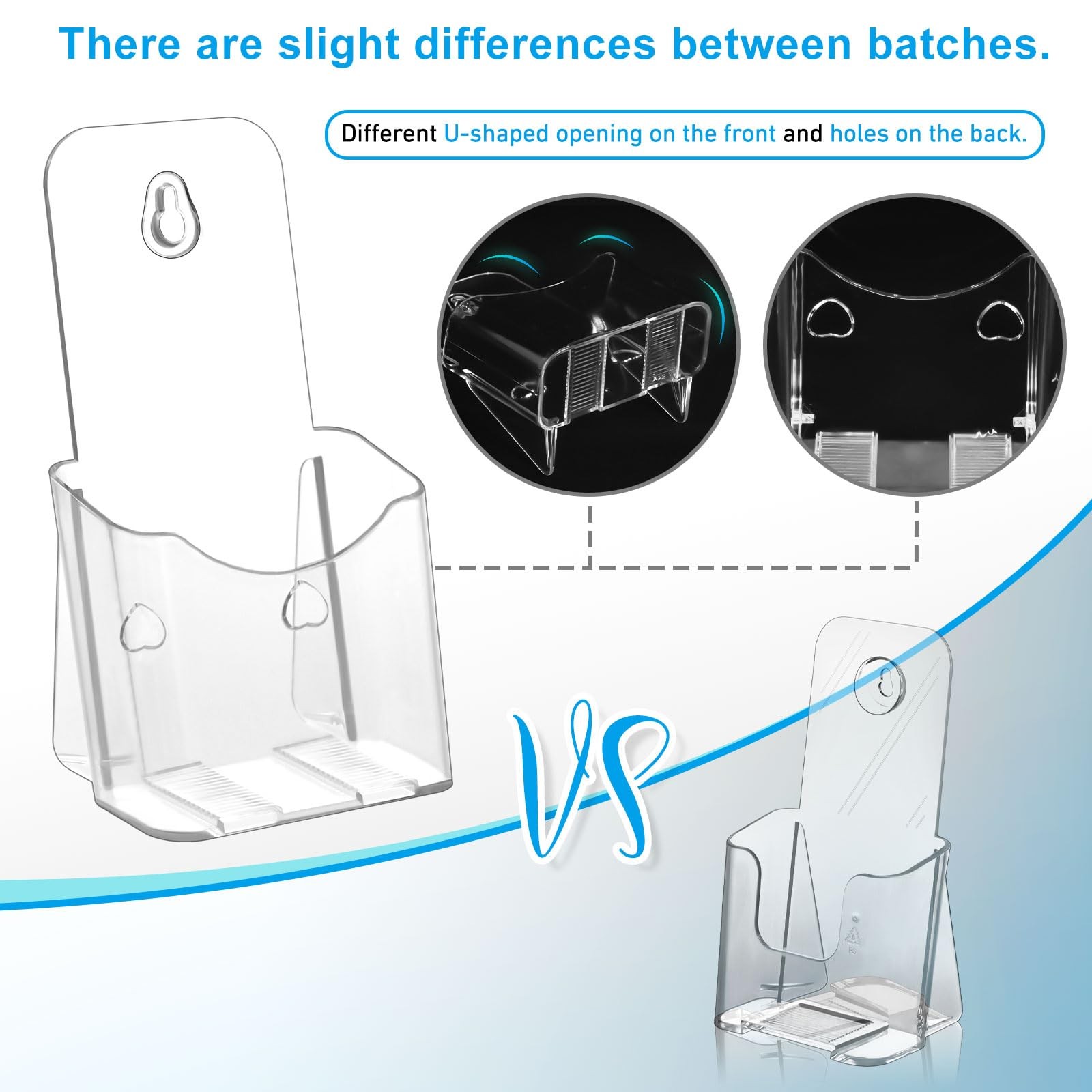 xydstay Brochure Holder 4×9 Inches Slant Back Design, Clear Display