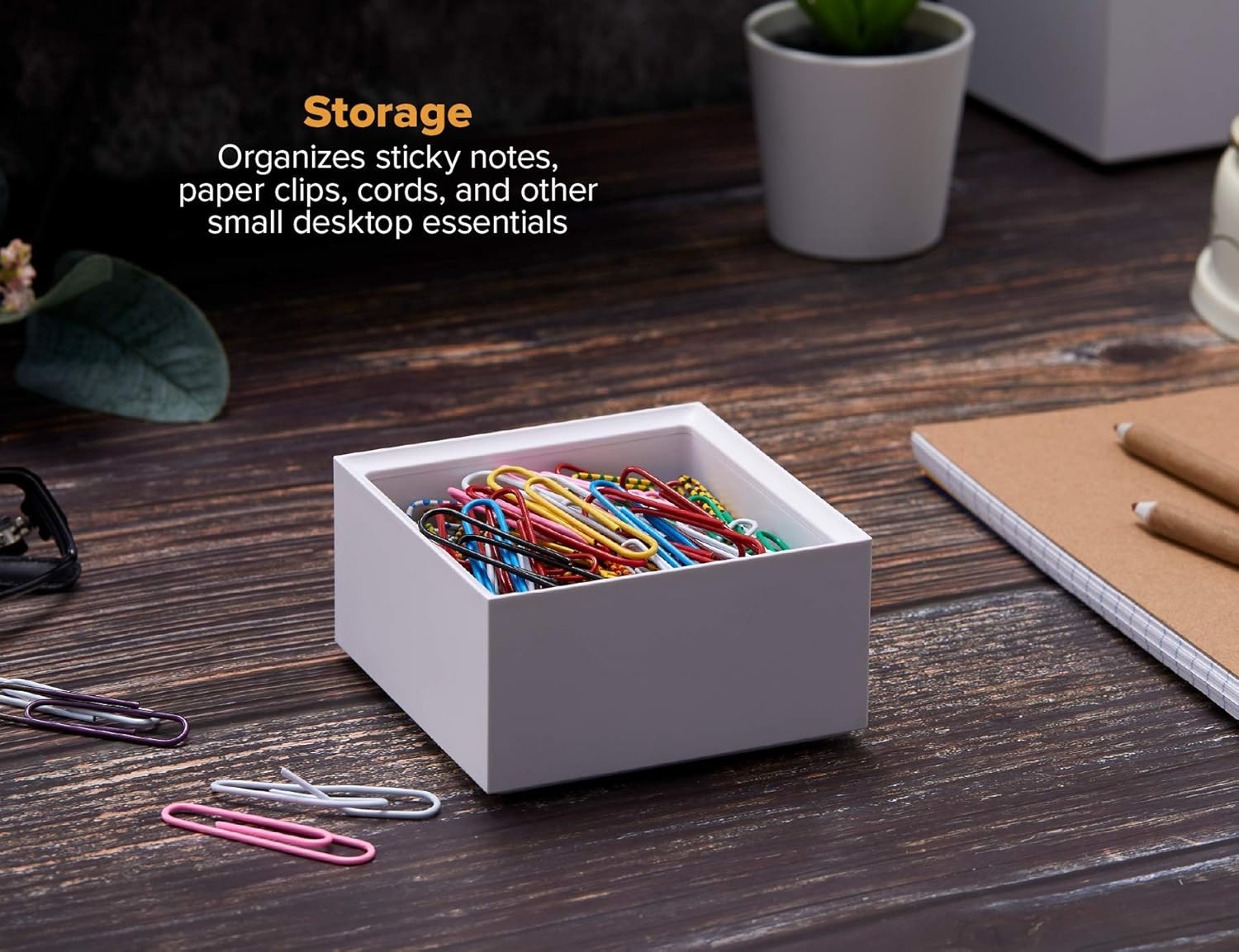 Small Stackable Storage Tray for Desk – Keeps Essentials Neat and Accessible