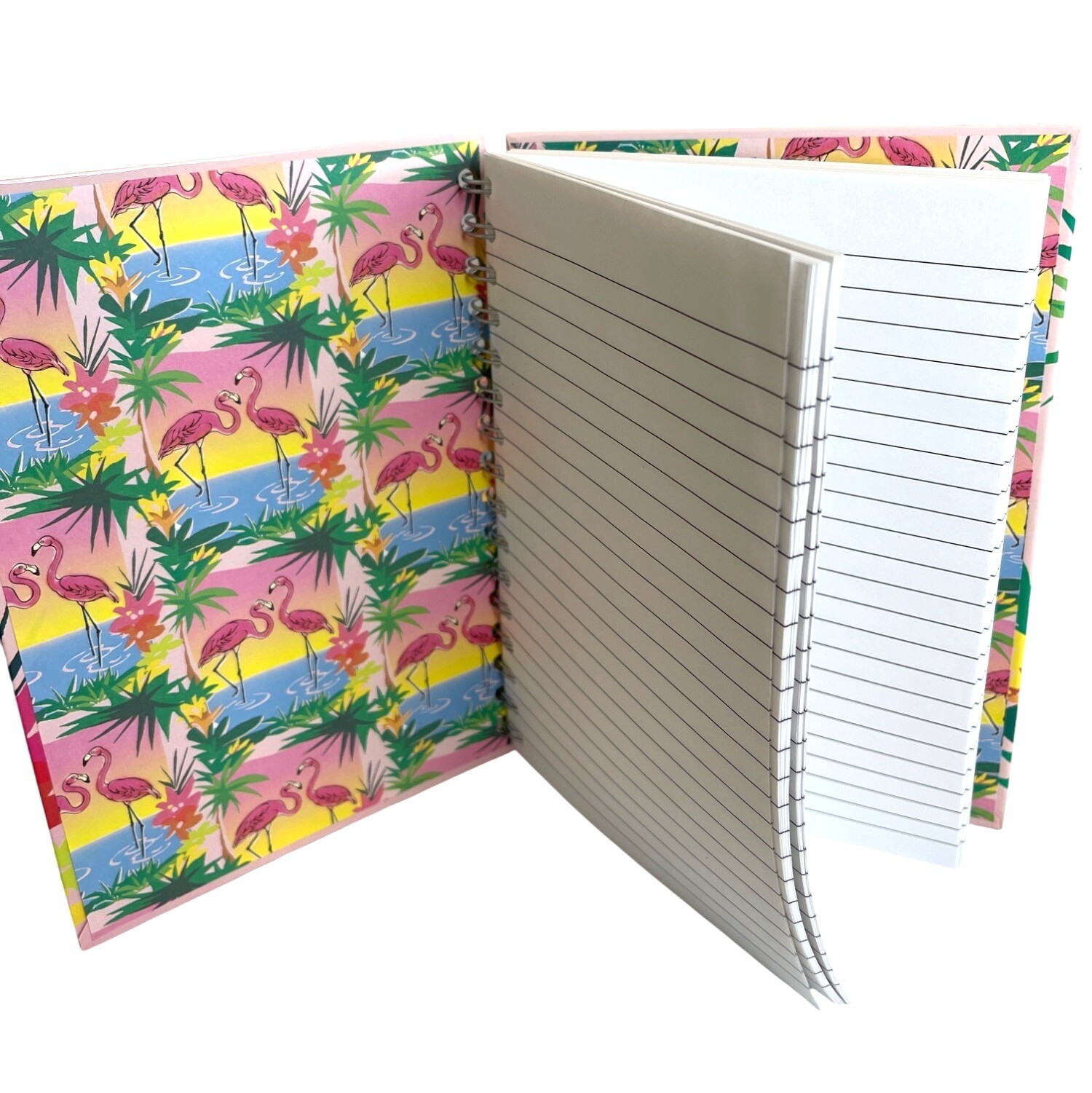 Vintage Flamingo Stationery Desk Gift 7 Pc Set Office Storage Box Journal Pencil
