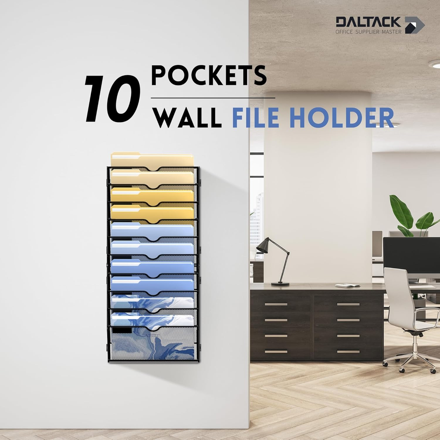 Wall File Organizer, 10 Tier Hanging File Organizer, Mail Organizer Wall Mounted