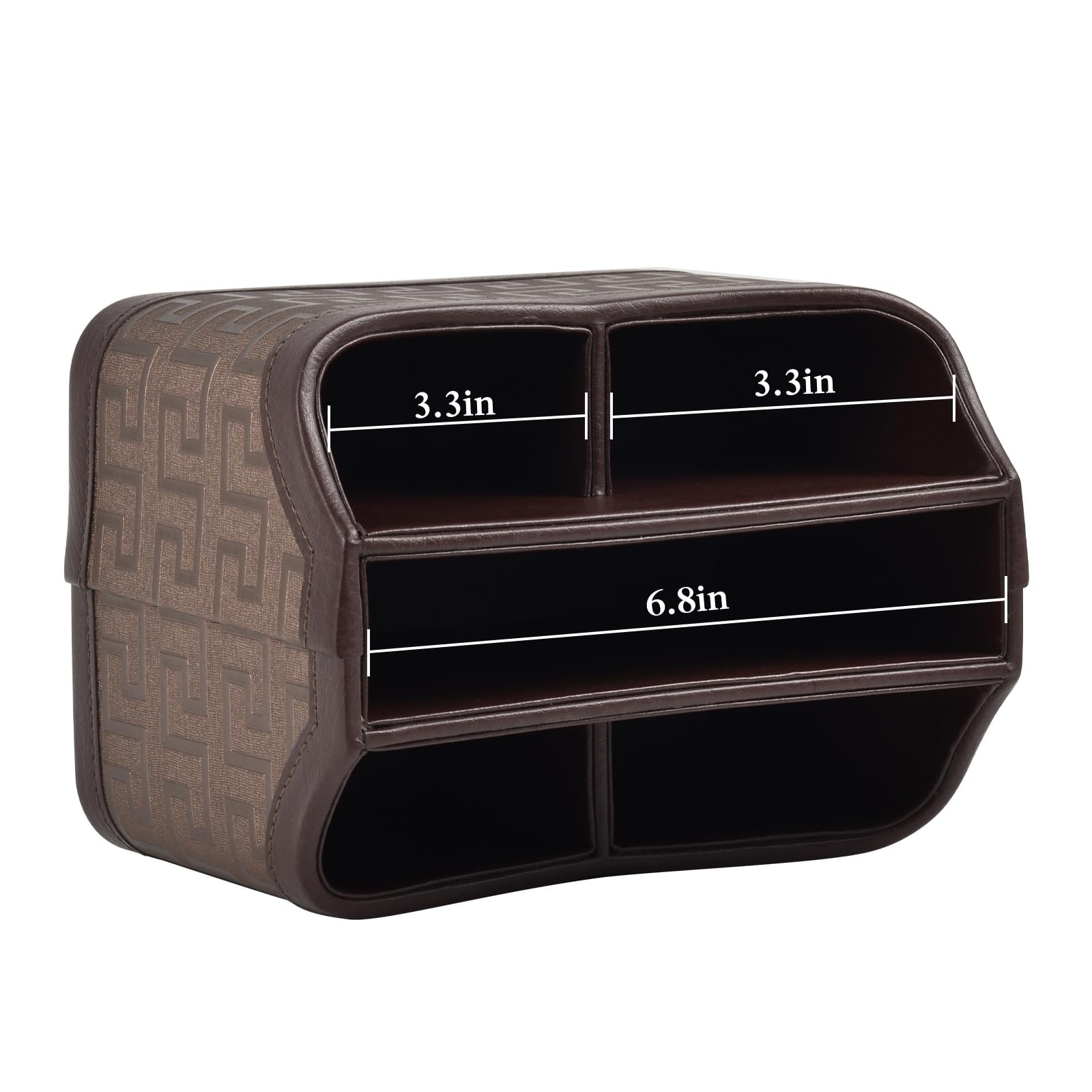 Leather Remote Control Holder 360°Rotatable,Bedside Nightstand Caddy,Office S…