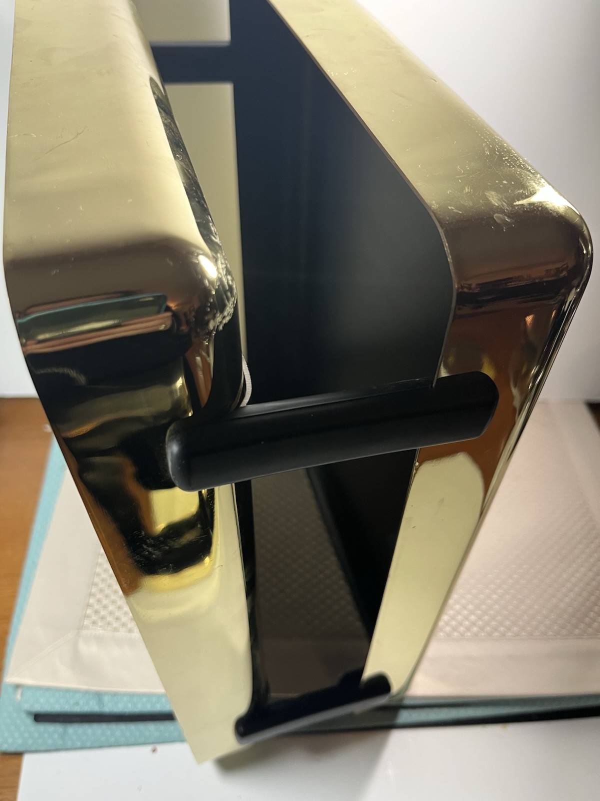 1984 Gold Brass Eldon Emphasis 6000 File Tray Organizer Executive Desktop 2 Tier