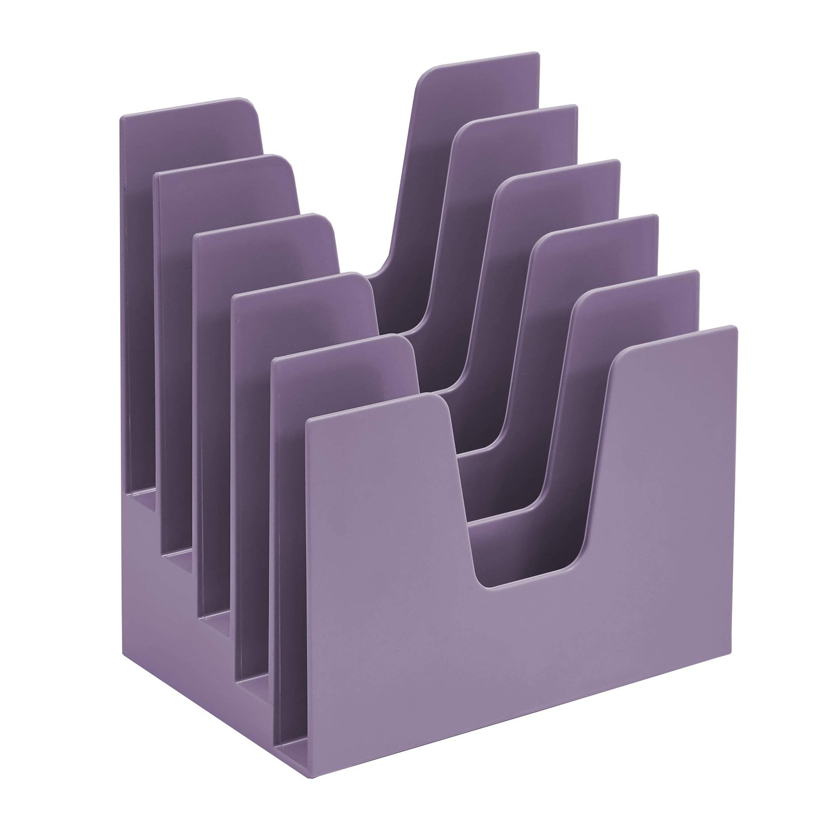 Acrimet 5 Section Incline File Sorter Organizer, Mail, A4, Solid Purple