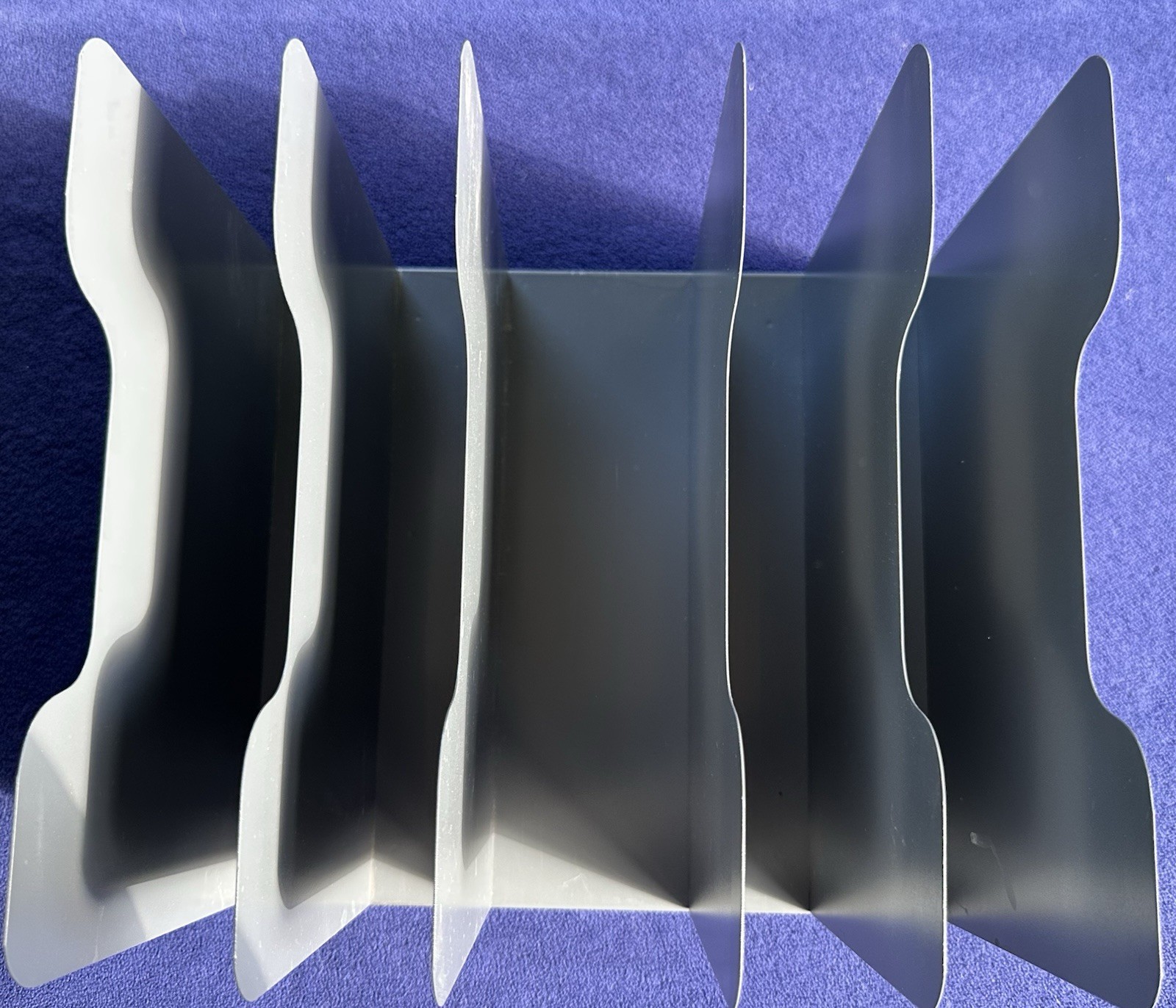 Vintage Steel Vertical Desktop File Organizer, Gray/5-Slot, Indented Partitions