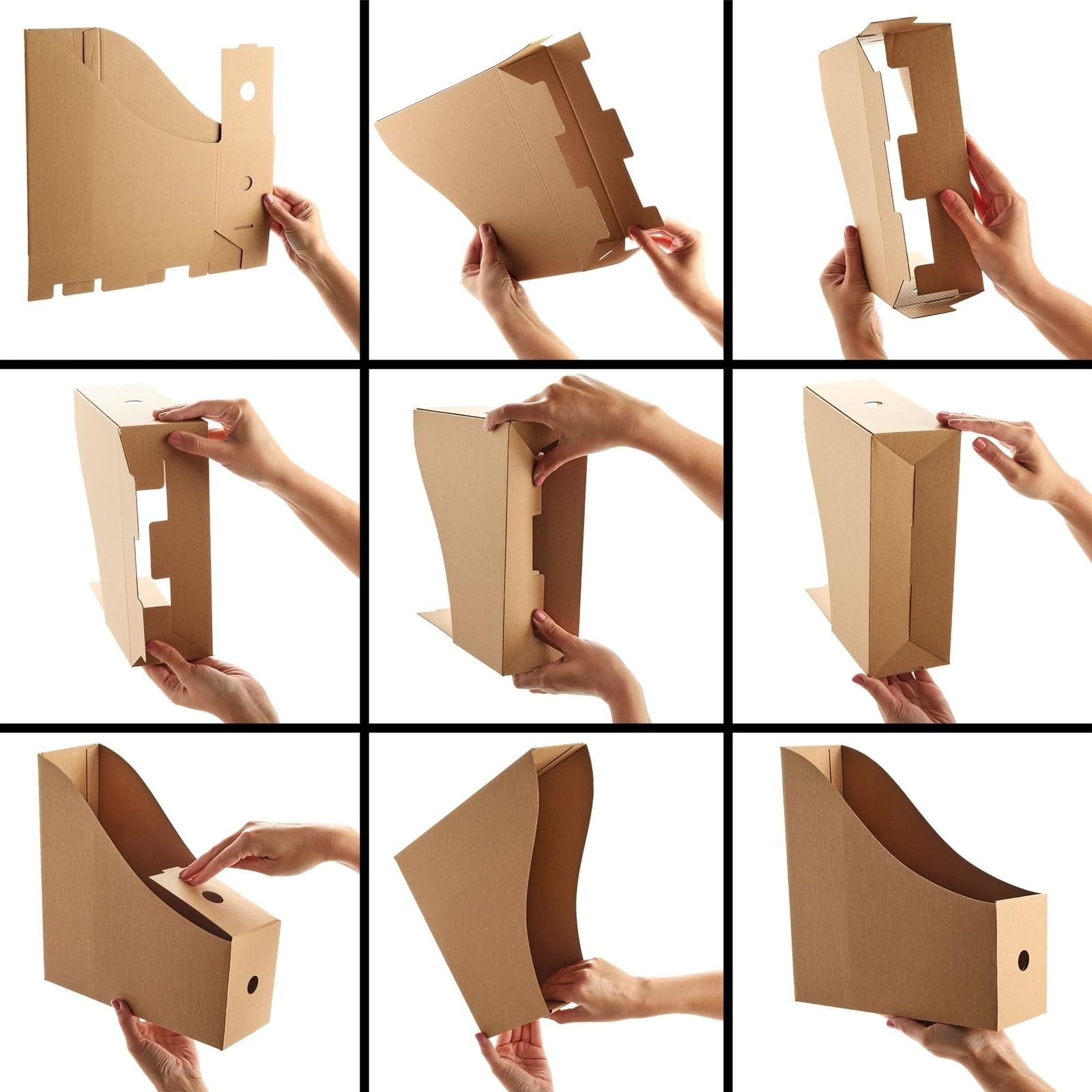 Juvale Corrugated Cardboard Magazine Holder – 3.5 x 10.2 x 10.6 inches, brown