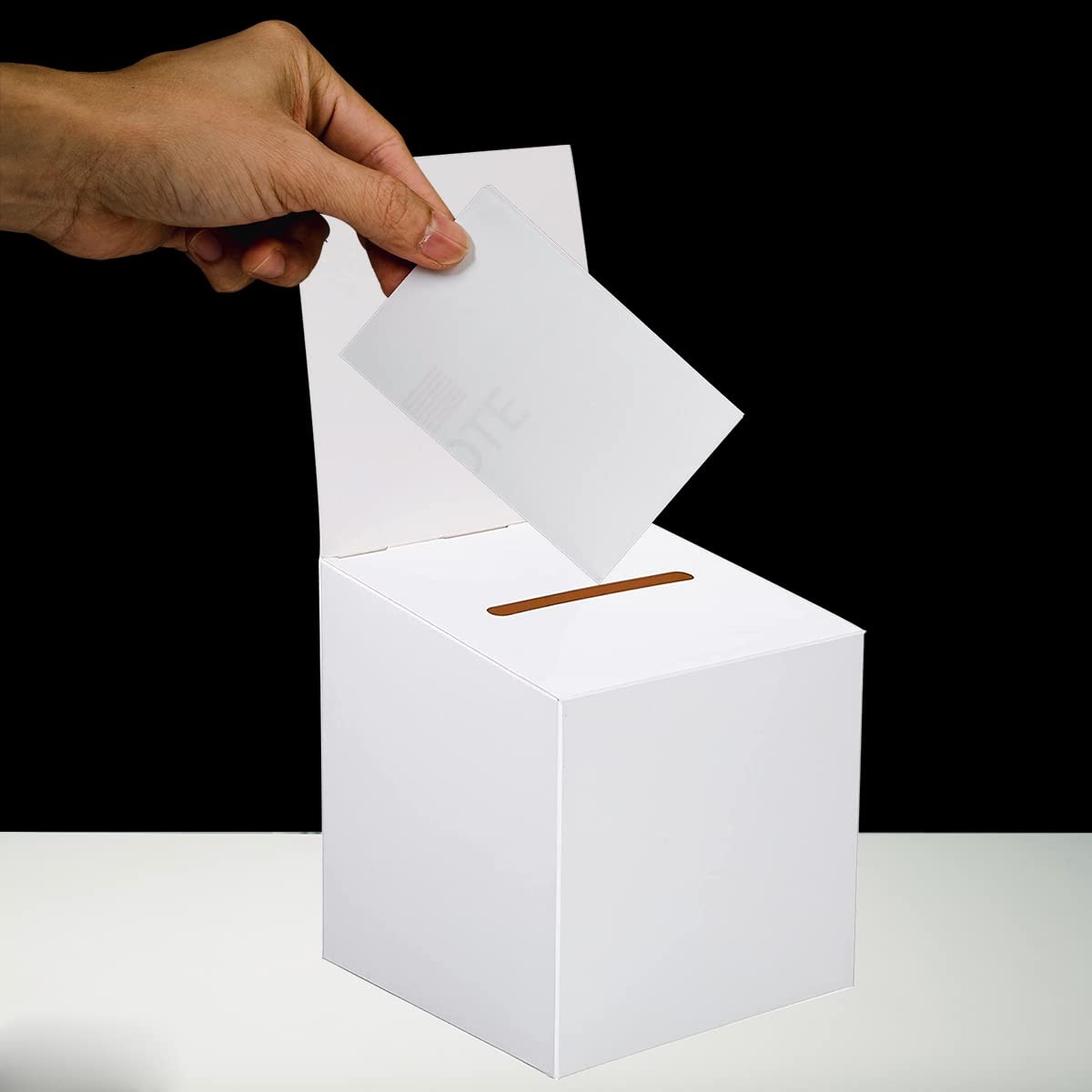 12Pcs Ballot Box Raffle Donation for Fundraising,6 x 6 x 6 Inch white