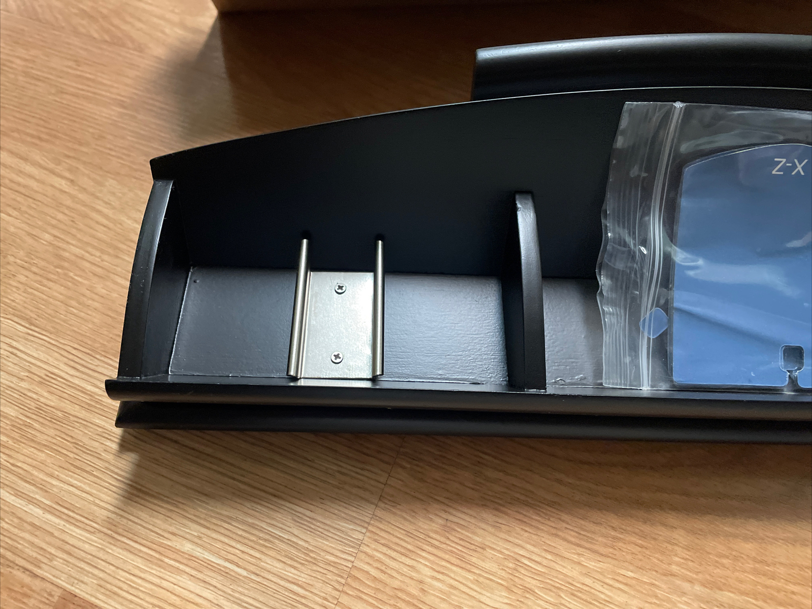 Rolodex Black Woodtones Contact Organizer for Keyboard / Monitor + A-Z Cards New