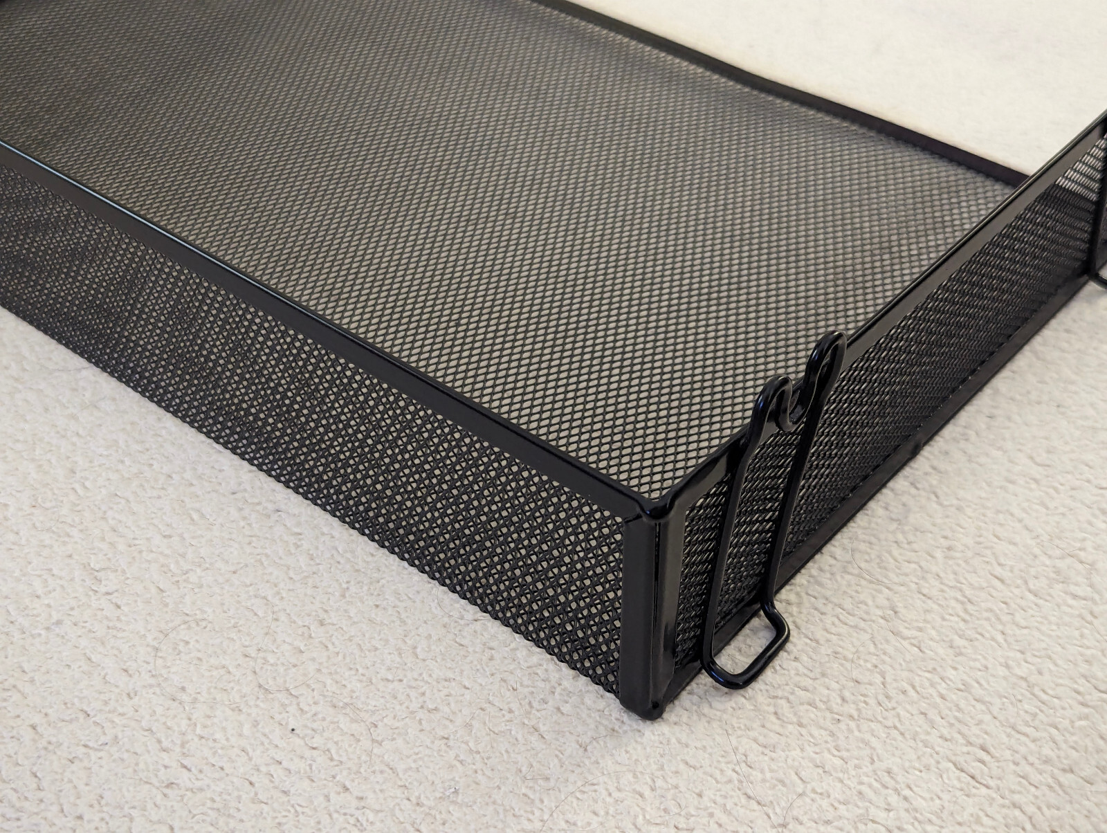 8.5 x 14 inch Black Metal Tray for Hanging File Folders or Paperwork