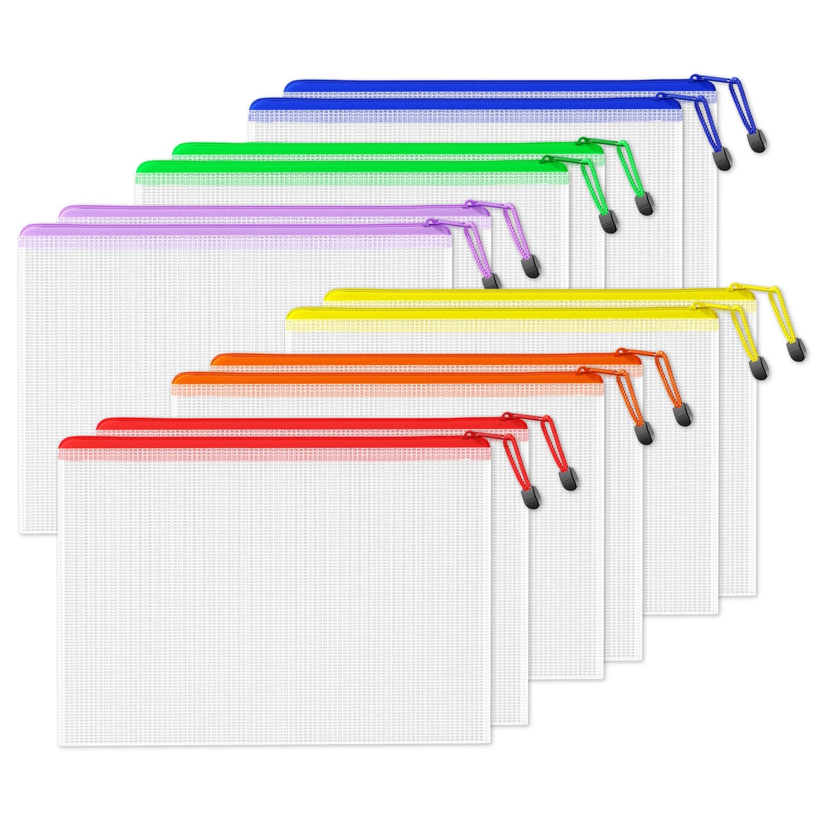 12pcs Mesh Zipper Pouch 11×16, Large Storage Bags for Board Game & Puzzle Org…