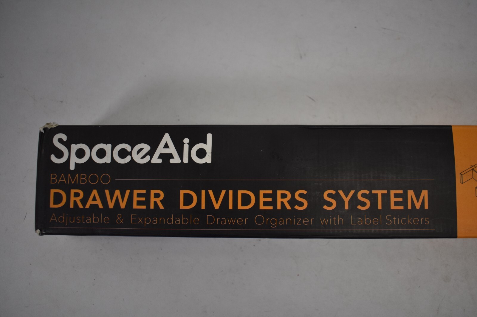 SpaceAid Bamboo Drawer Dividers System Adjustable & Expandable w Label Stickers