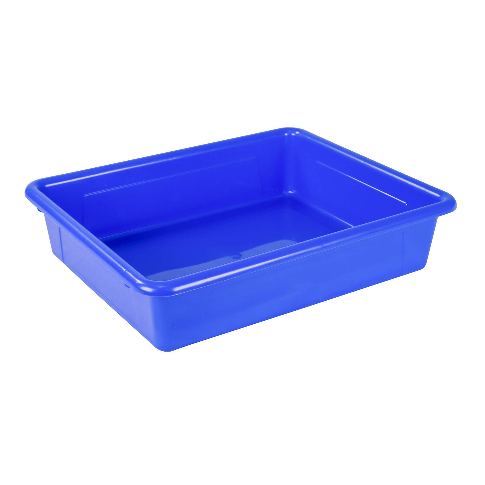 Storex Letter Size Flat Storage Bin For Classroom Office And Home Blue 5-Pack