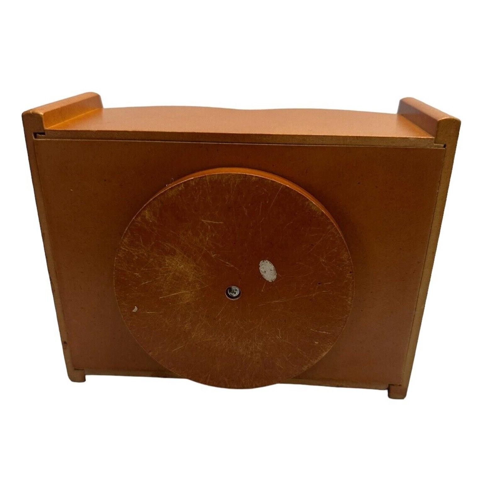 MCM Wood Turning Mail Accessories Holder Lazy Susan Swivel Desk Organizer Caddy
