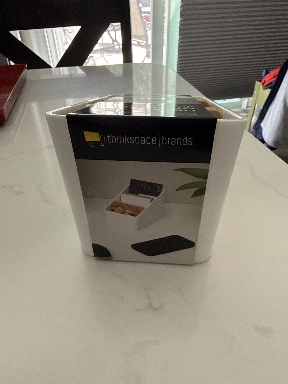 Desk Storage Organizer w/3 Sections 3.75″ x 6.1″ x 4″ WHITE Thinkspace NEW