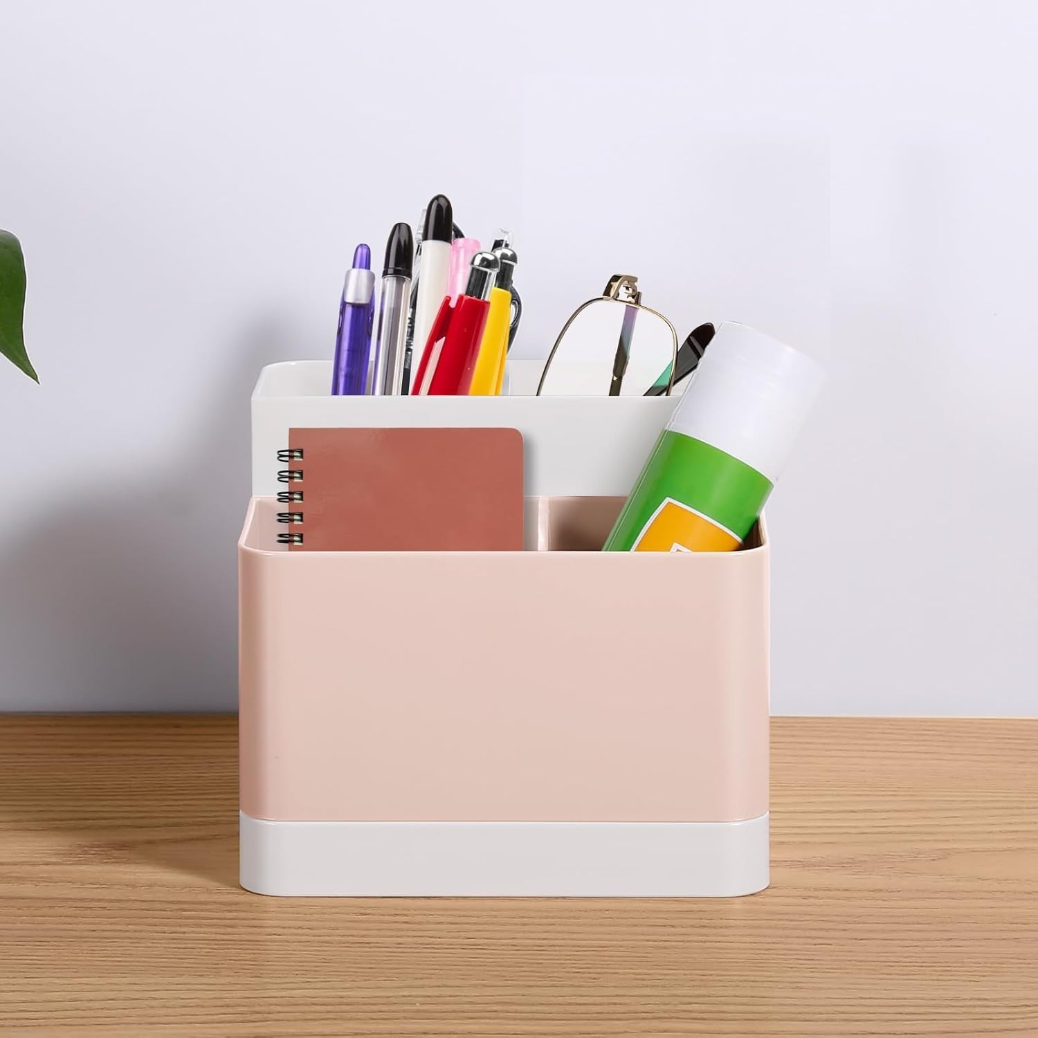 4-Compartment Lightweight Desk Caddy for Pens, Accessories & Cosmetics Care