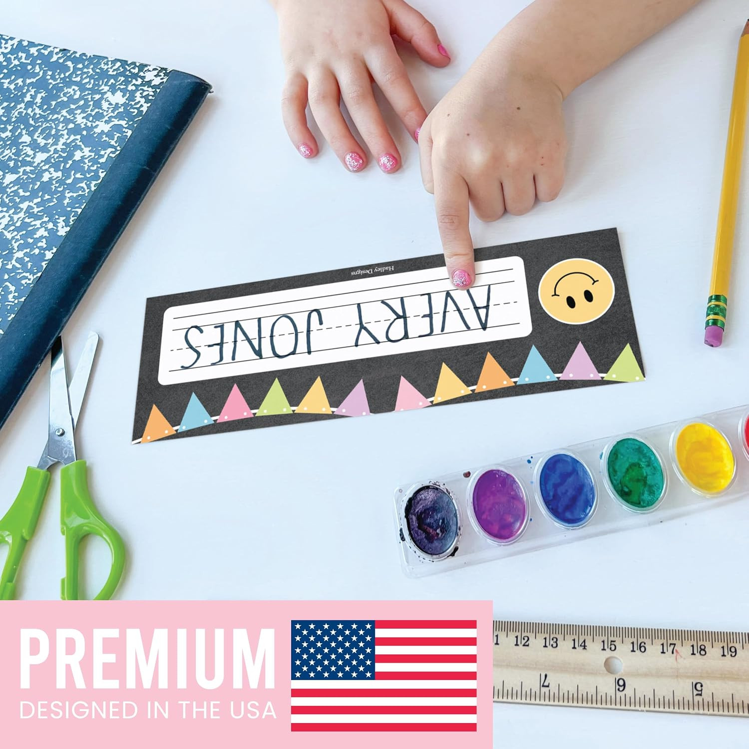 Desk Name Tags for Classroom – 36 Student Desk Name Plates for Classroom Decor,