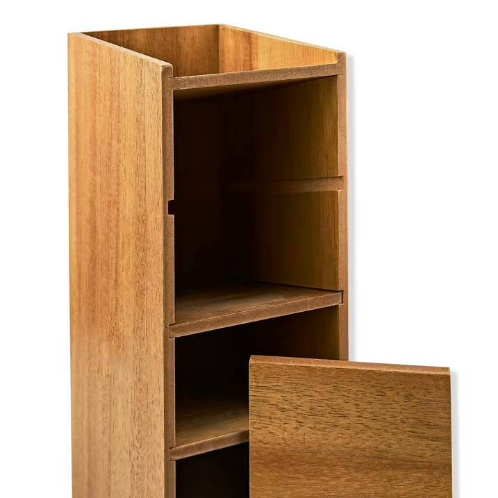 Pen+Gear Wooden Pencil Tower Vertical Pen Holder Marker Organizer Desk Storage
