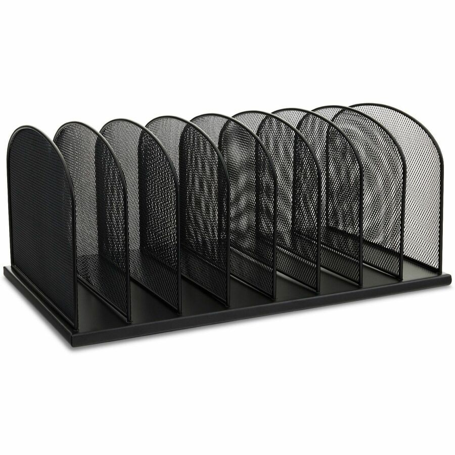 Safco 3253BL Mesh Desk Organizer Black 8 Compartments Steel