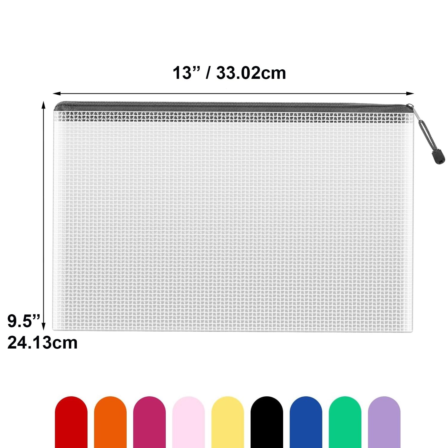 36pcs Mesh Zipper Pouch Bags, A4 Zipper Bags for Organizing Storage, 13″ x 9….