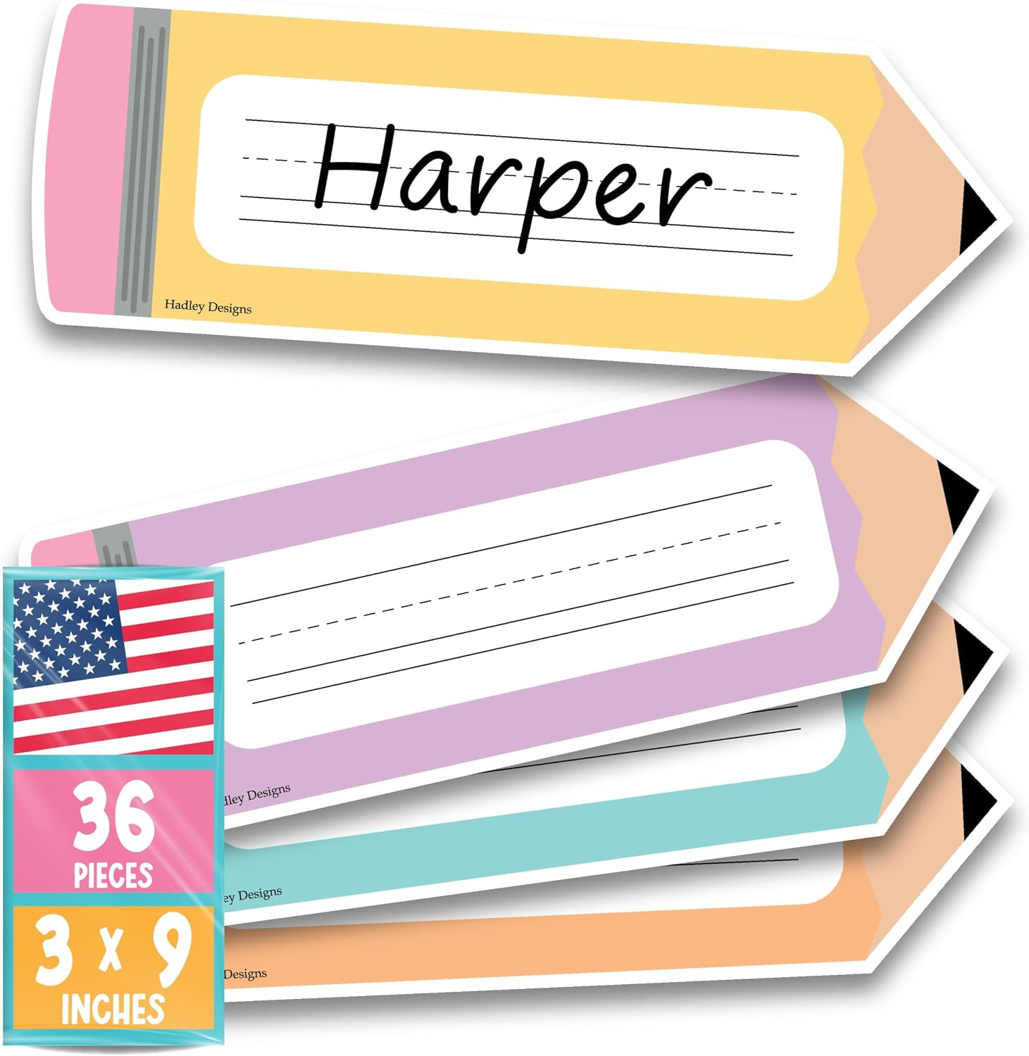 Desk Name Tags for Classroom – 36 Student Desk Name Plates for Classroom Decor,