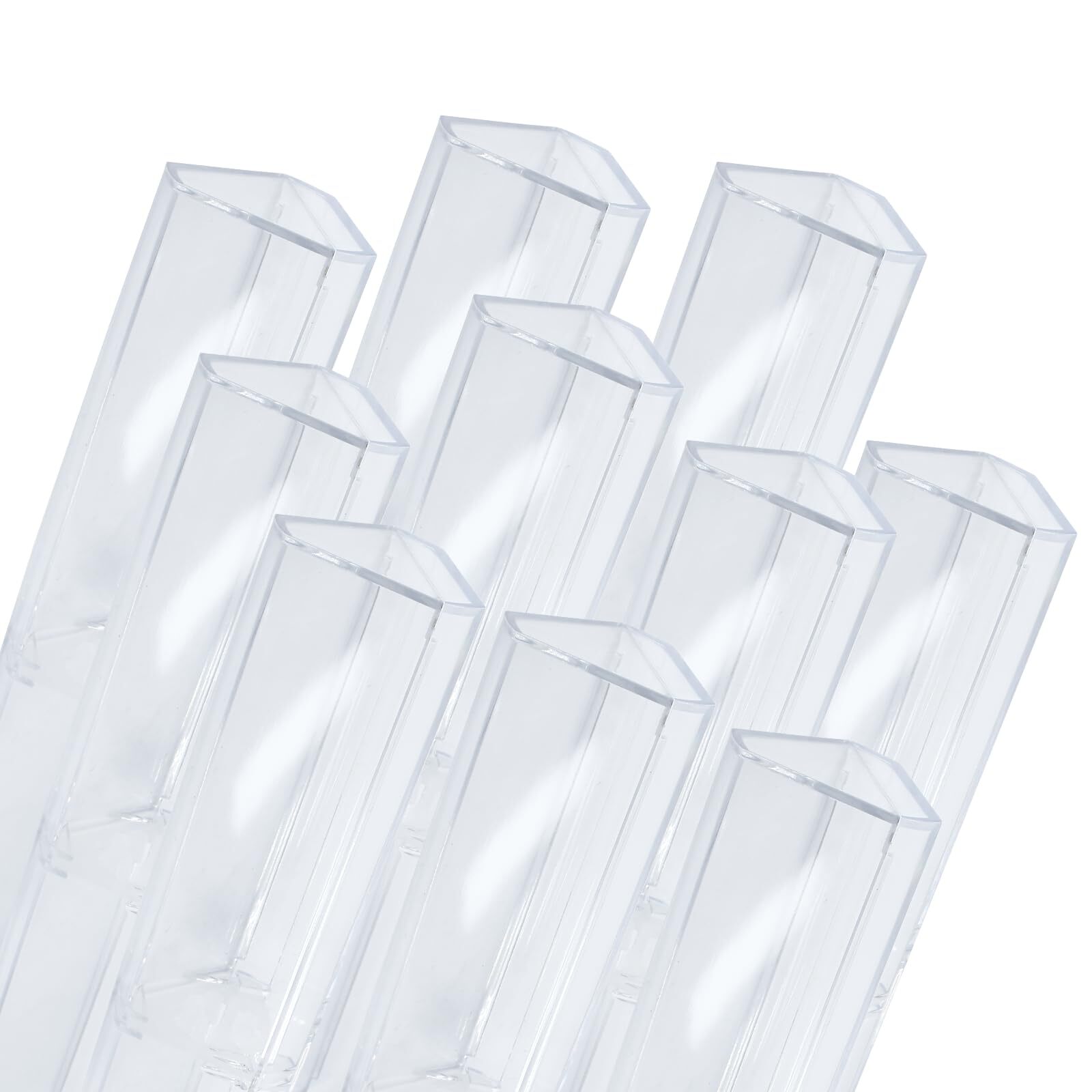 10 Pcs Clear Plastic Pen Case Reusable Empty Pen Gift Storage Container