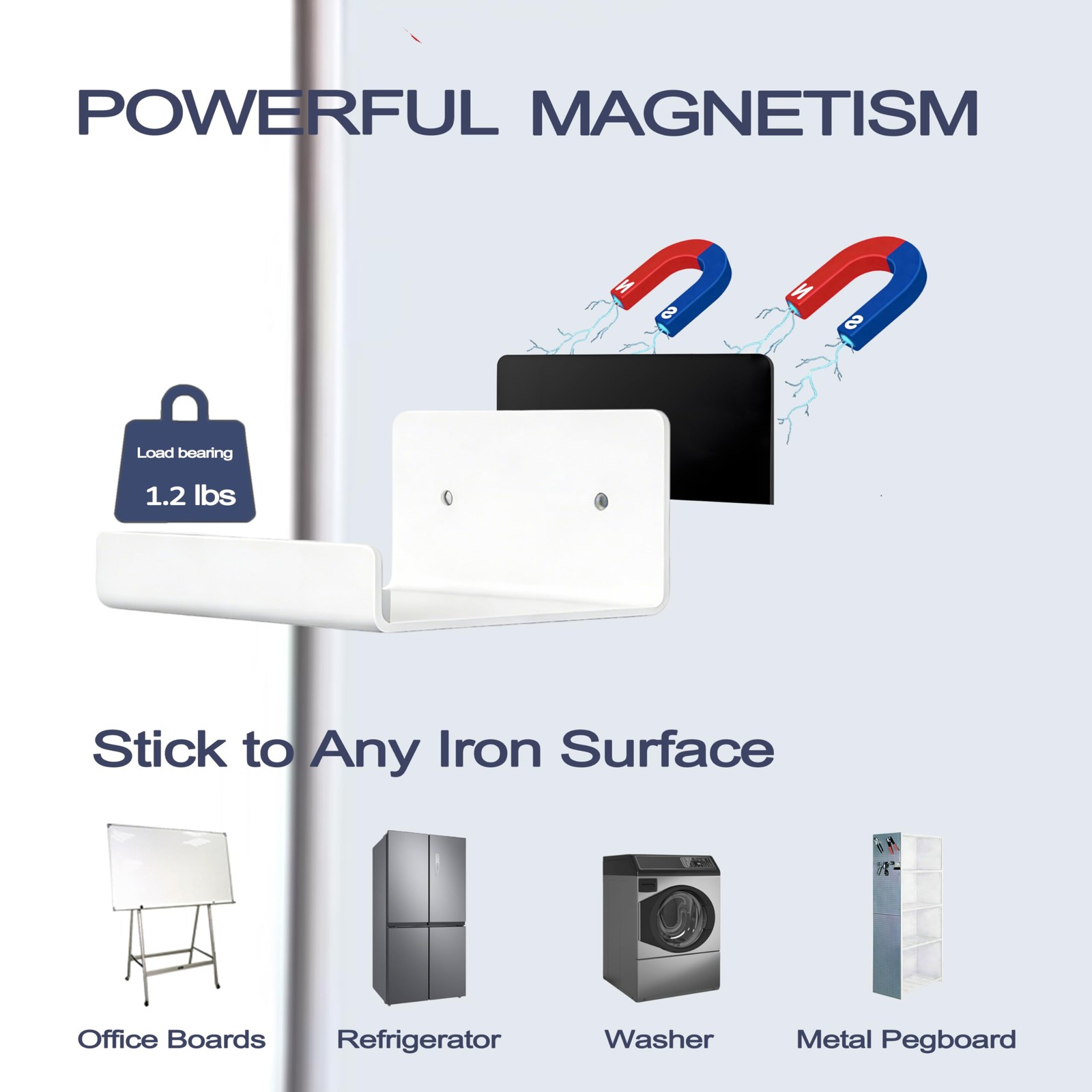 4 Pack Magnetic Book Shelf for Whiteboard, 4 * 4 Inch Extra-Wide Reusable Acr…