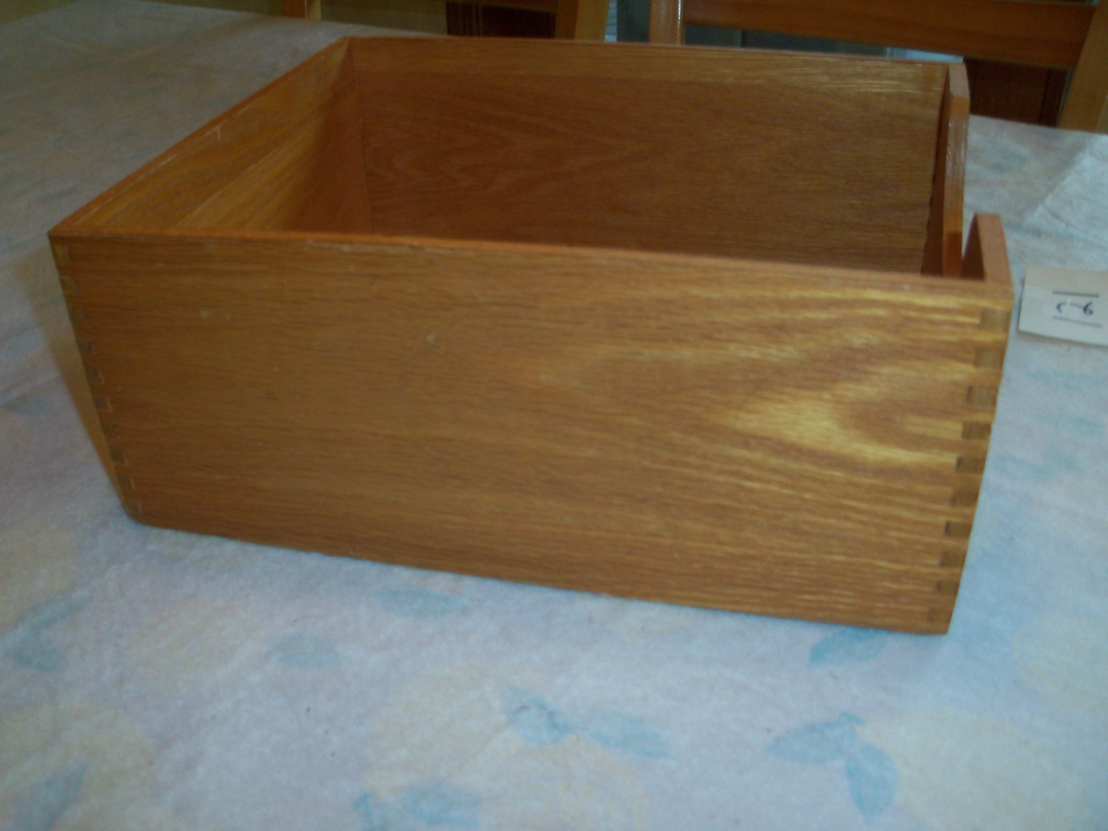 Vintage Hedberg 821 Large Tall Wood Desk Tray Letter File Dovetail Organizer USA