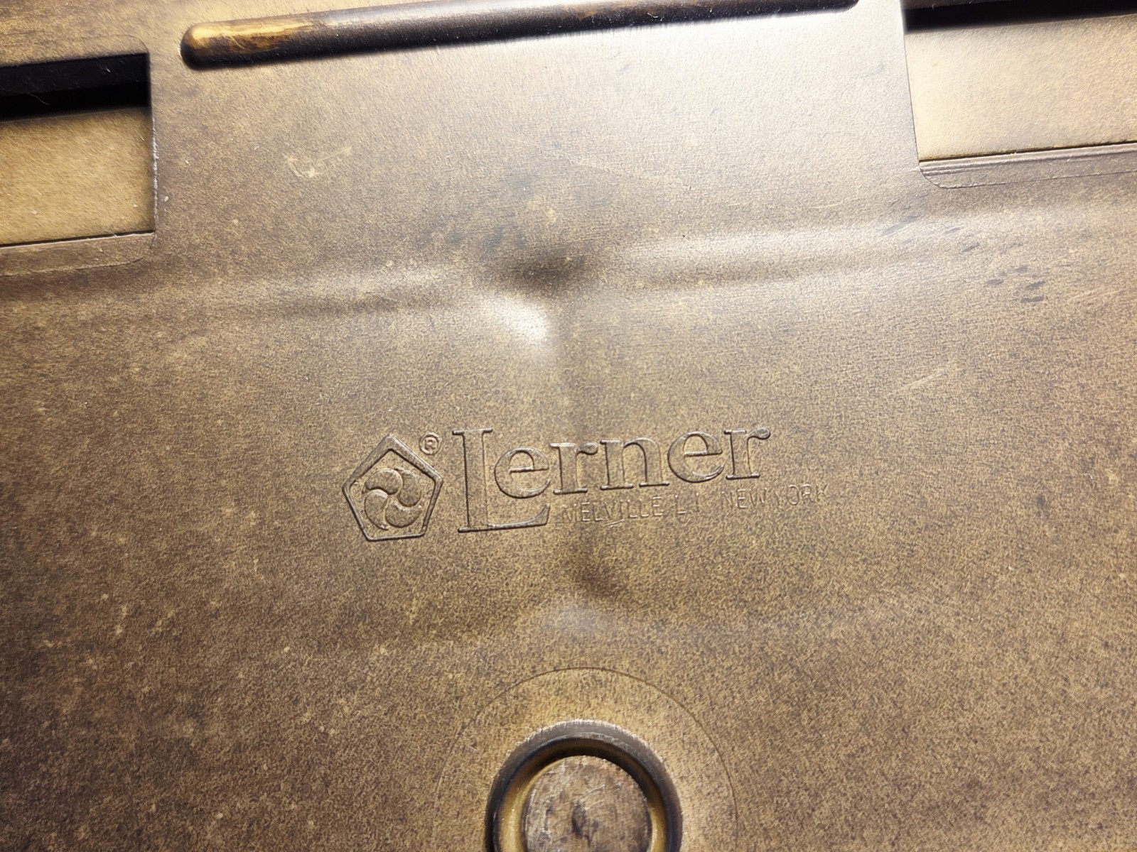 Lerner Desk Top Letter Mail File Holder Organizer Faux Wood ornate USA Vintage