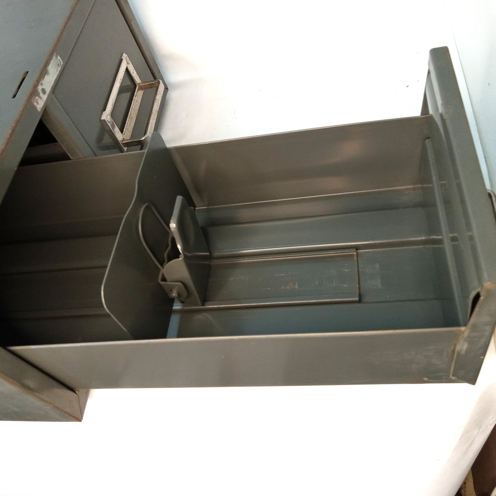 Vintage ASCO 2 Drawer Steel Index Card Cabinet Filing Cabinet