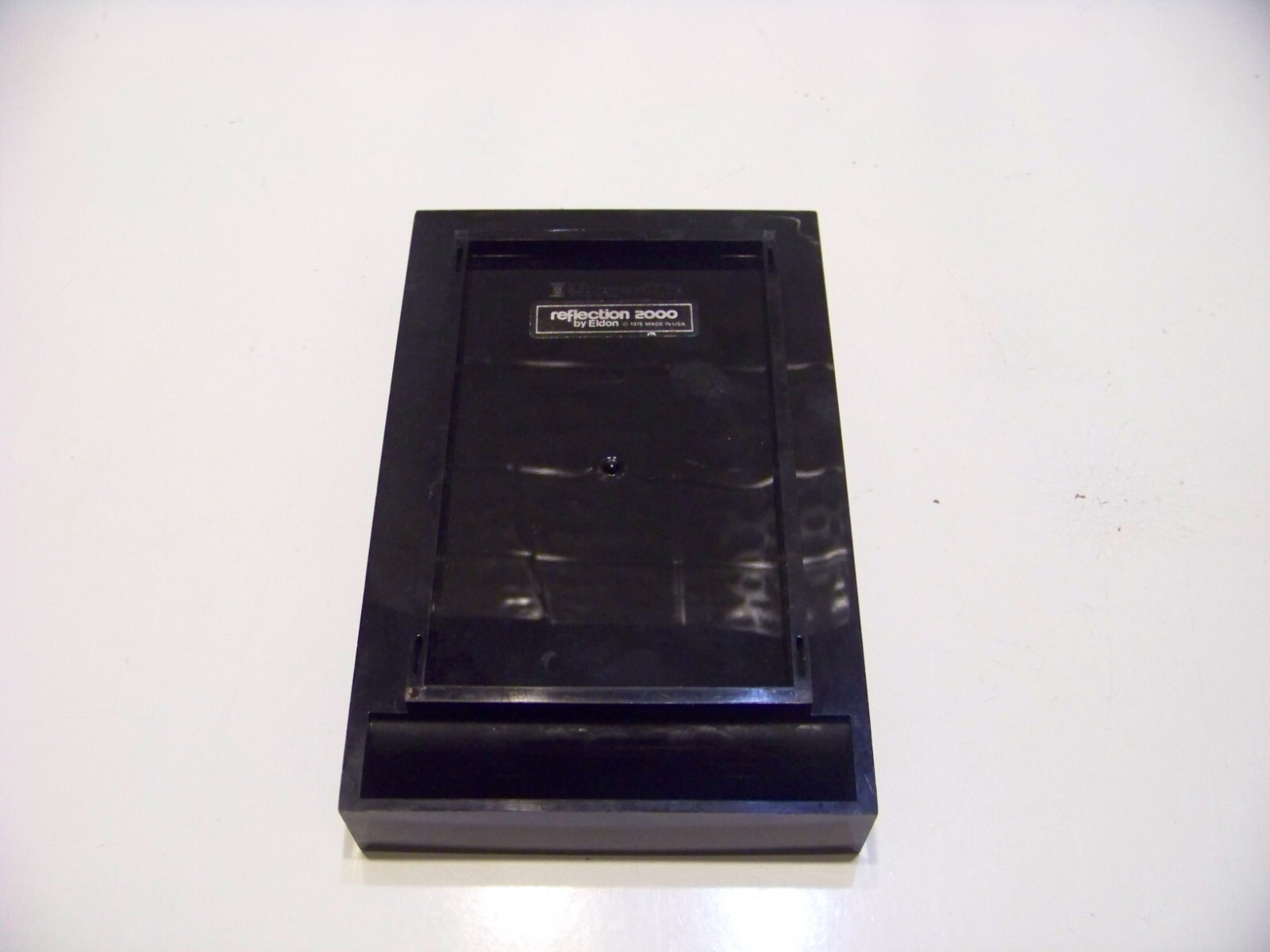 Vintage Black Acrylic Note Pad Holder Eldon Reflection 2000 1975 and 1979 Tray