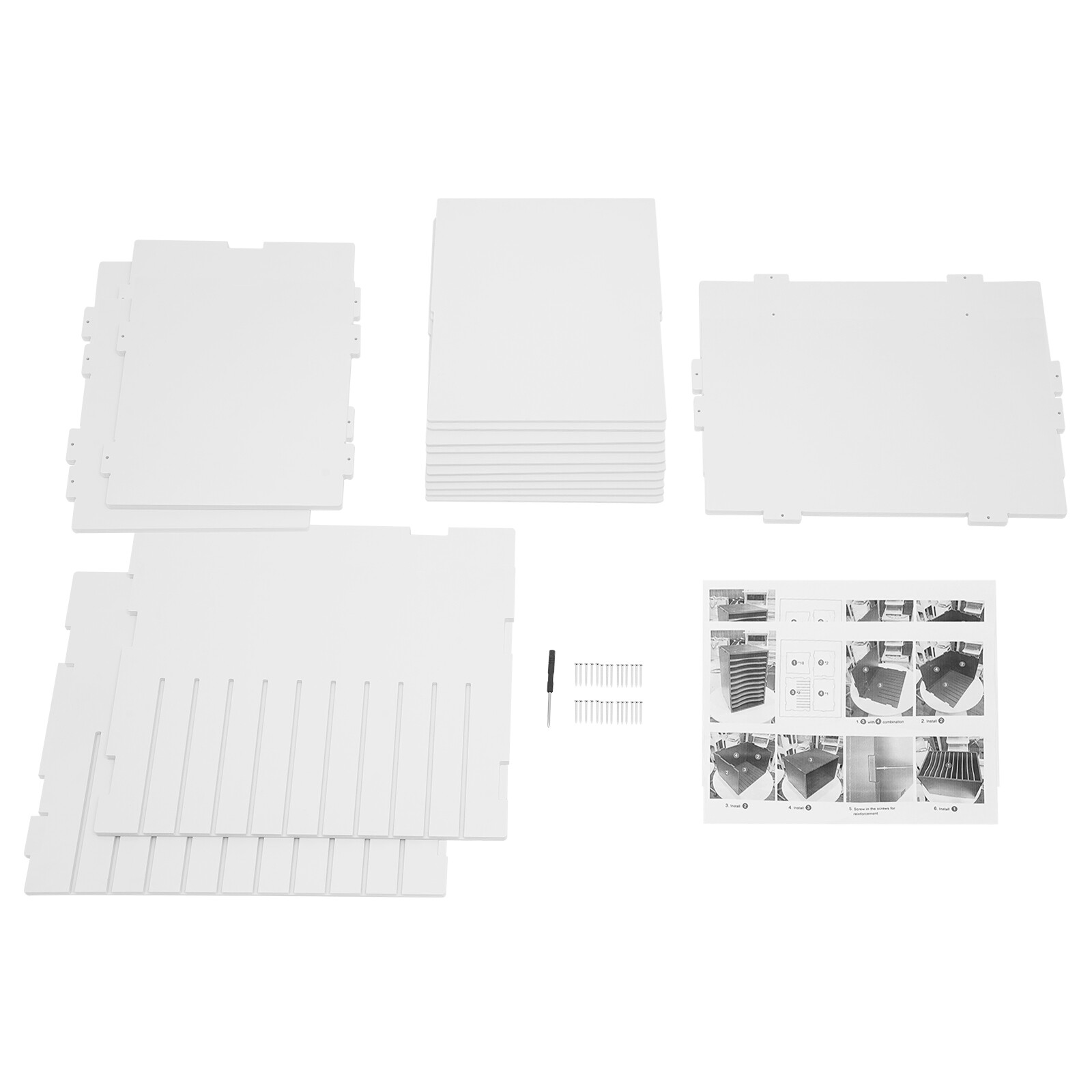 Literature Organizer File Sorter Paper Storage Holder 11 Compartment White