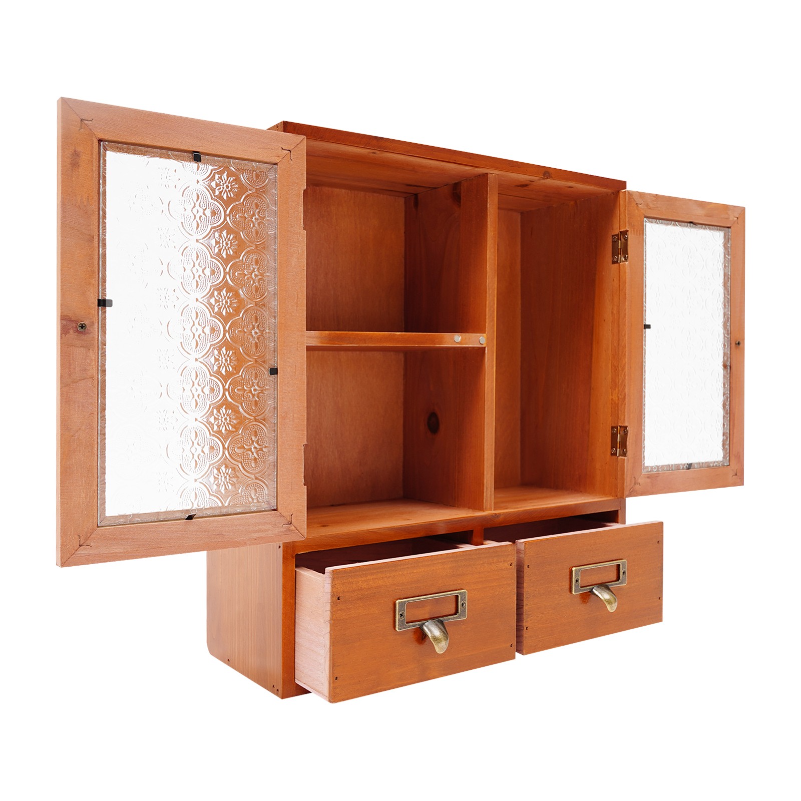 Vintage Tabletop Organizer, Wooden Storage Drawer Box, Storage Cabinet for Desk