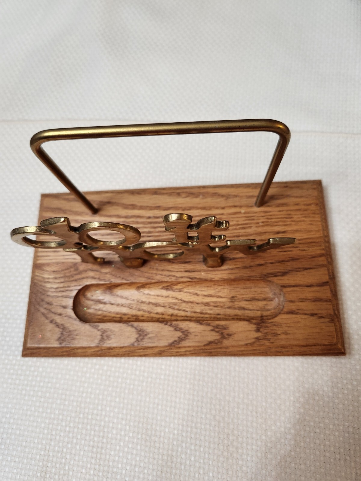 “Do It Now” Brass On Wood Letter Organizer