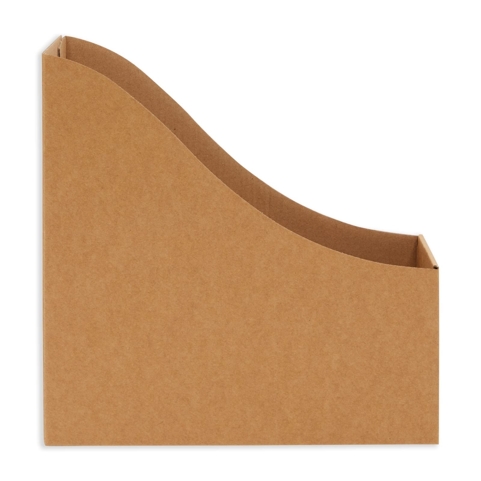 Juvale Corrugated Cardboard Magazine Holder – 3.5 x 10.2 x 10.6 inches, brown