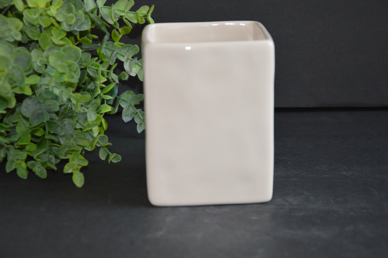 New Rae Dunn By Magenta Black & White CREATE Ceramic Pen and Pencil Holder