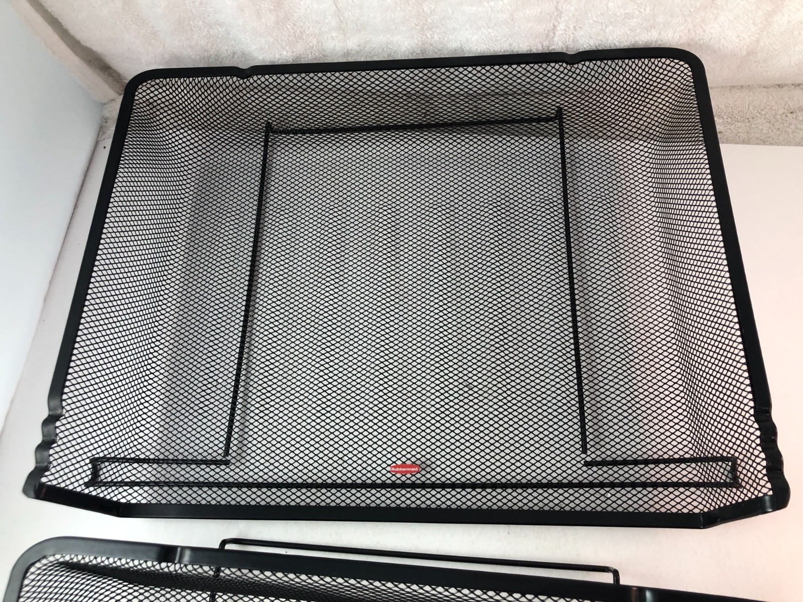 Stackable Metal Mesh Paper Trays Desktop Organizer File Storage Office 2 Pcs.