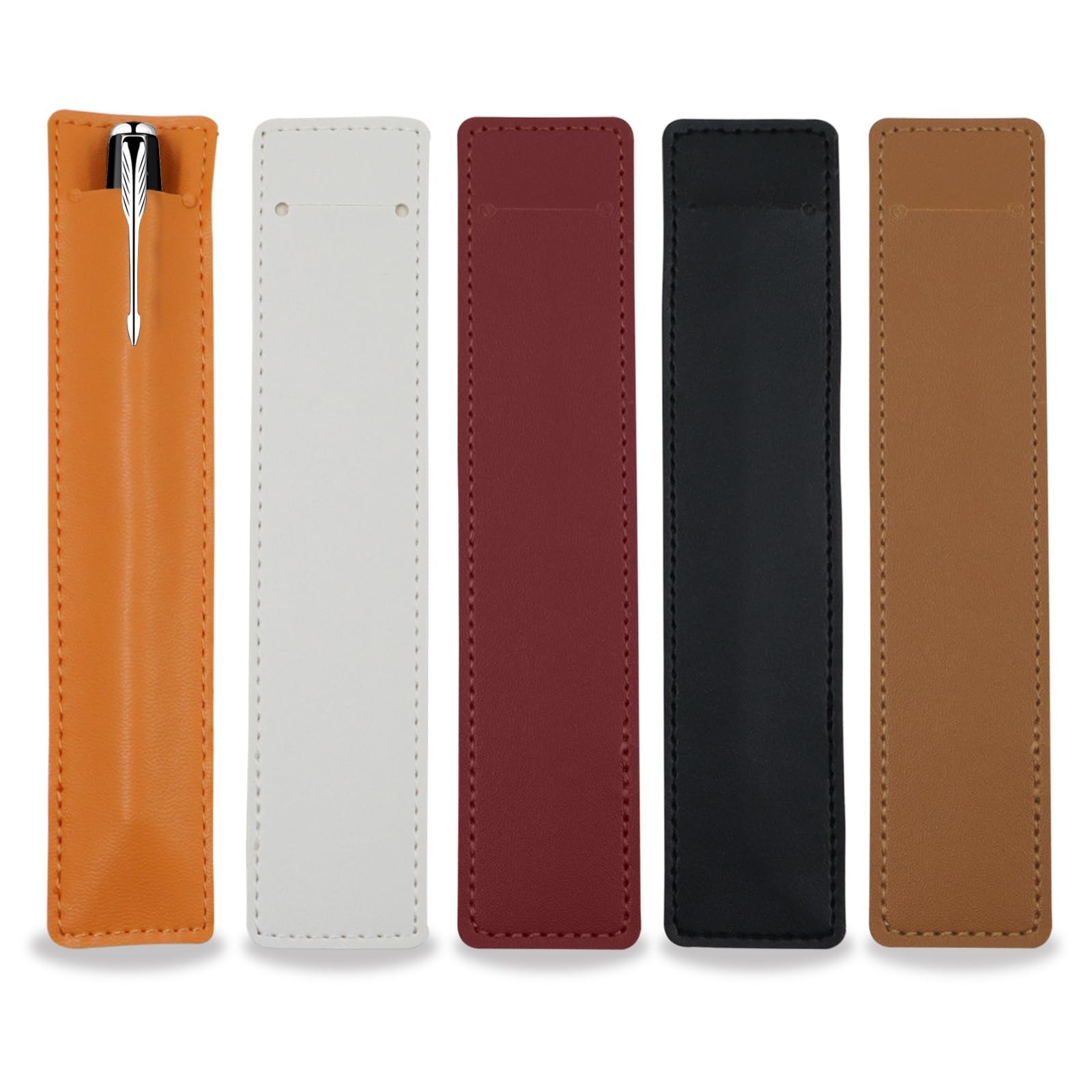 5 Leather Pen Case Fountain Pen Sleeve Pouch Protective Holder