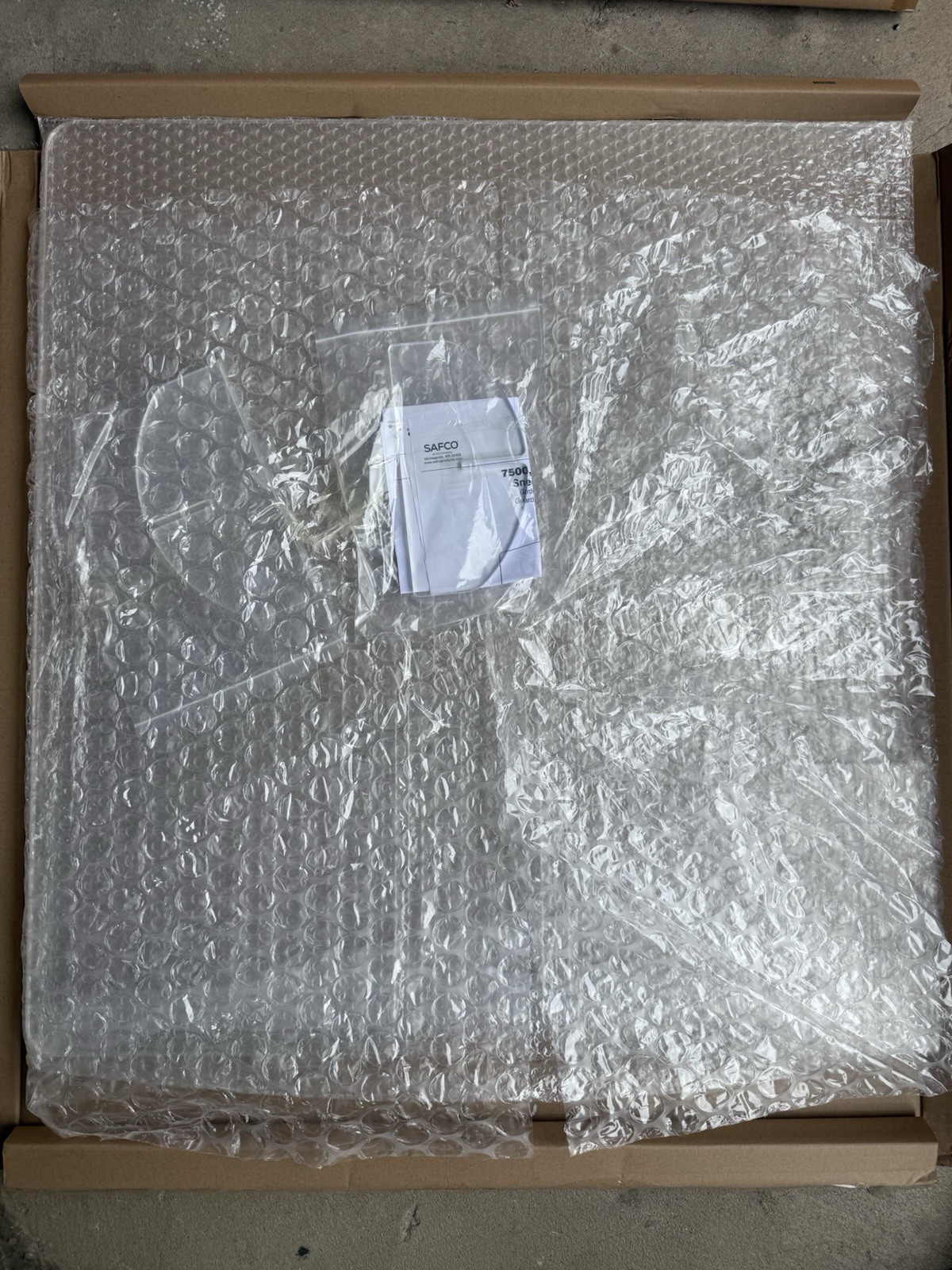 Safco 7500 Sneeze Guard Portable Acrylic Pass Through 30 x 28″ Transparent Panel