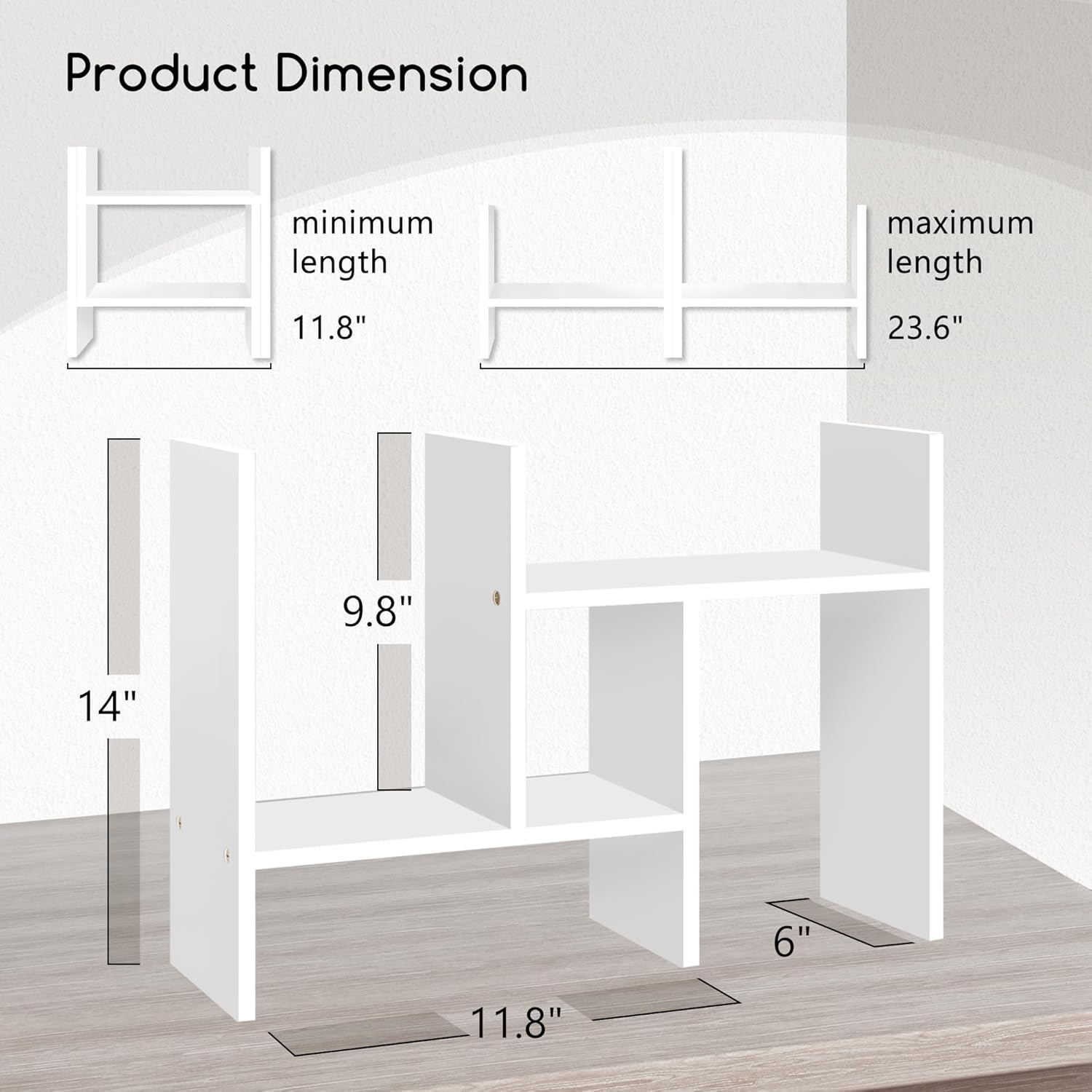 Stylish Art Deco Desktop Organizer – Lightweight & Adjustable Storage Solution