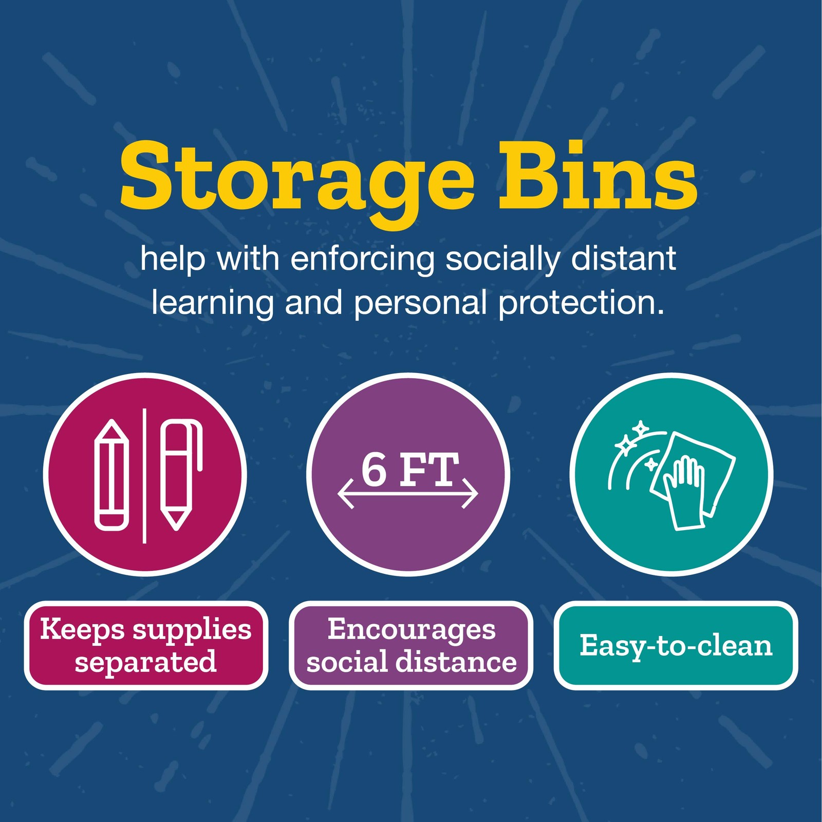 Single-Color Picture Book Classroom Library Bins with Dividers, 13.5″ x 13.5″…